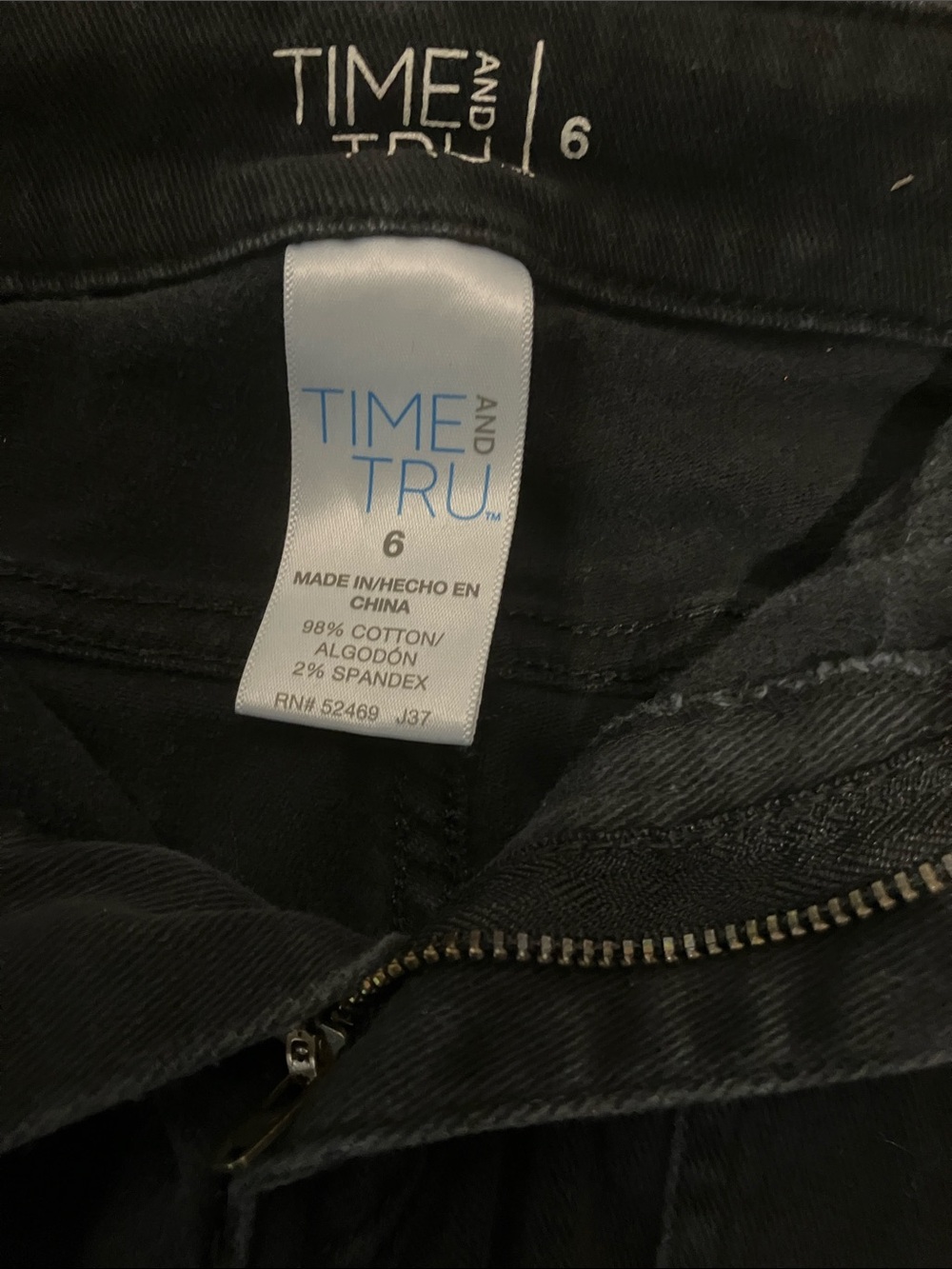 Time and Tru Black Distressed Cargo Jean Shorts - Picture 2 of 8